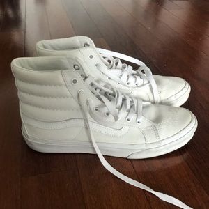 Vans White Hightop Sneakers